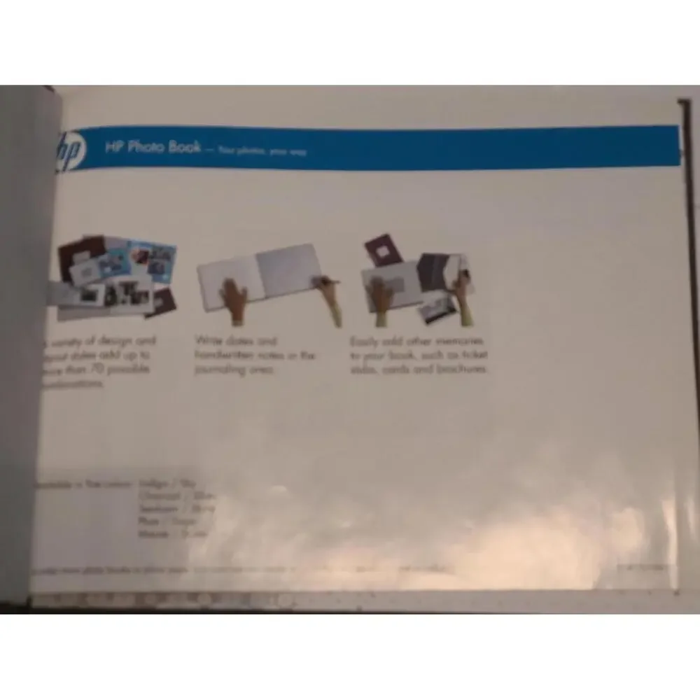 HP Hardcover Grey Photo Book With Photo Paper Hewlett-Packard Gift No Software